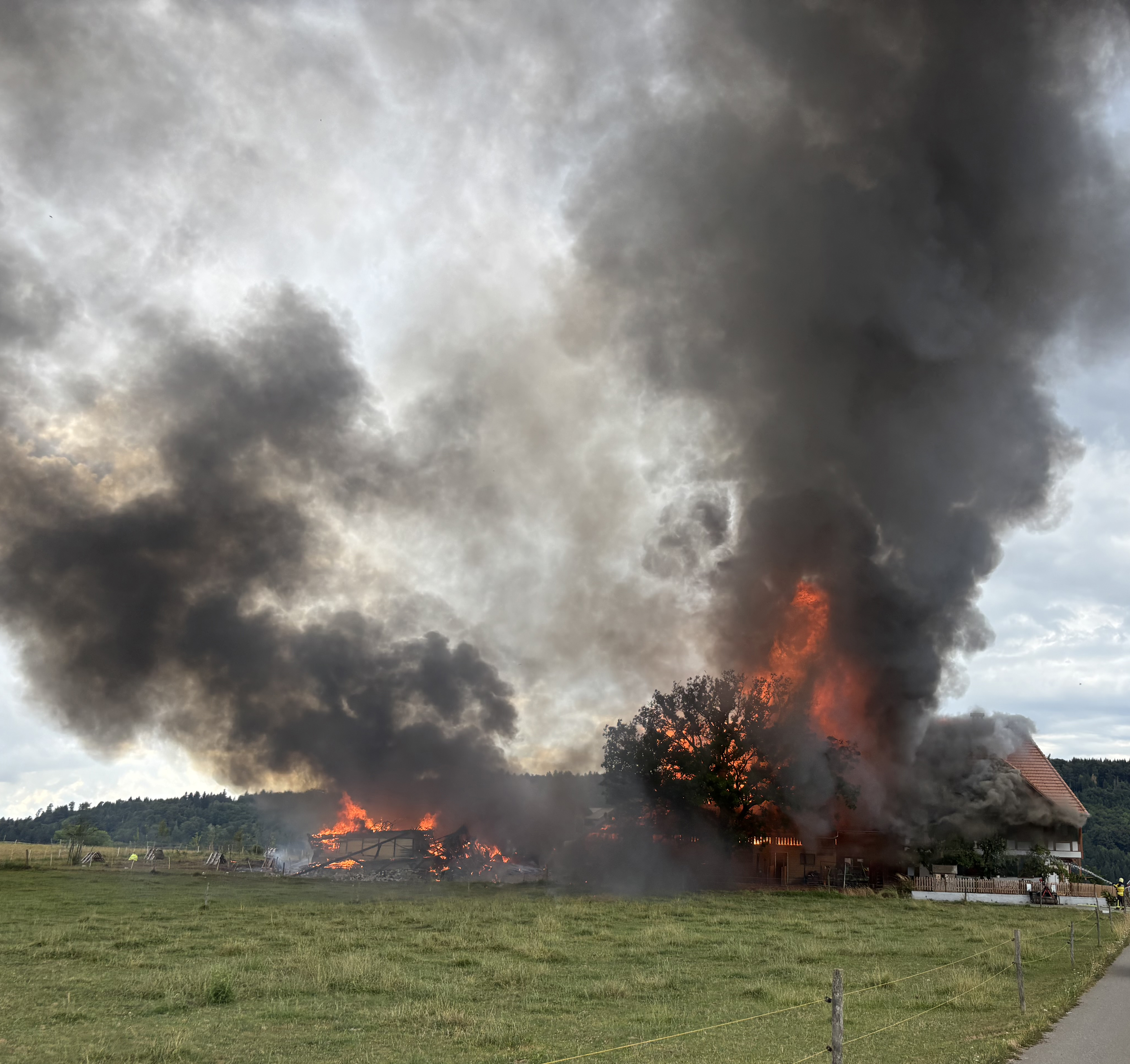 Mercredi soir, une ferme et une étable ravagées par un incendie